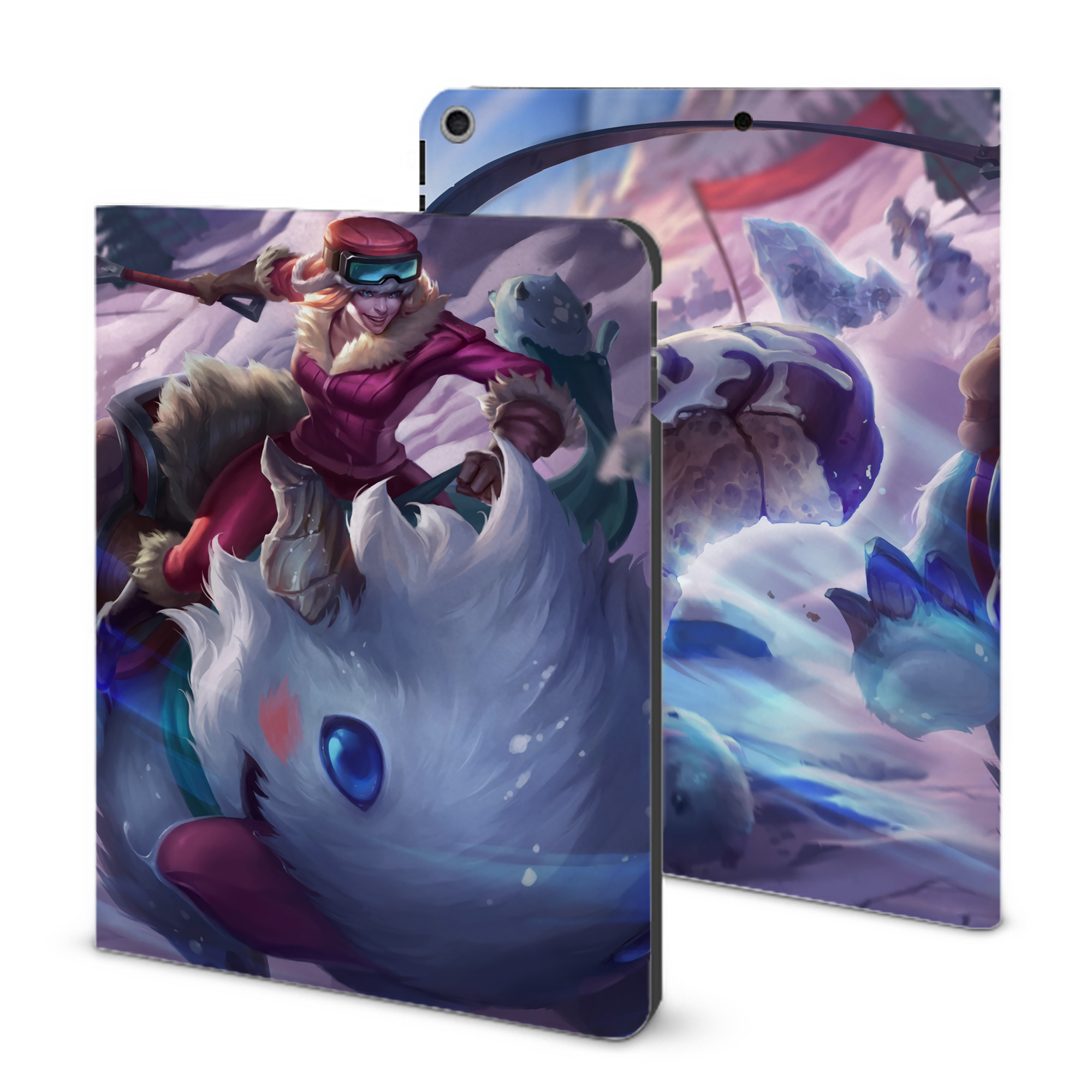（画像用） リーグ・オブ・レジェンド League of Legends LOL IPad ケース ブック型 PUレザー TPU 耐衝撃 軽量 薄型 ペン収納なし 全面保護 IPad 各モデル対応